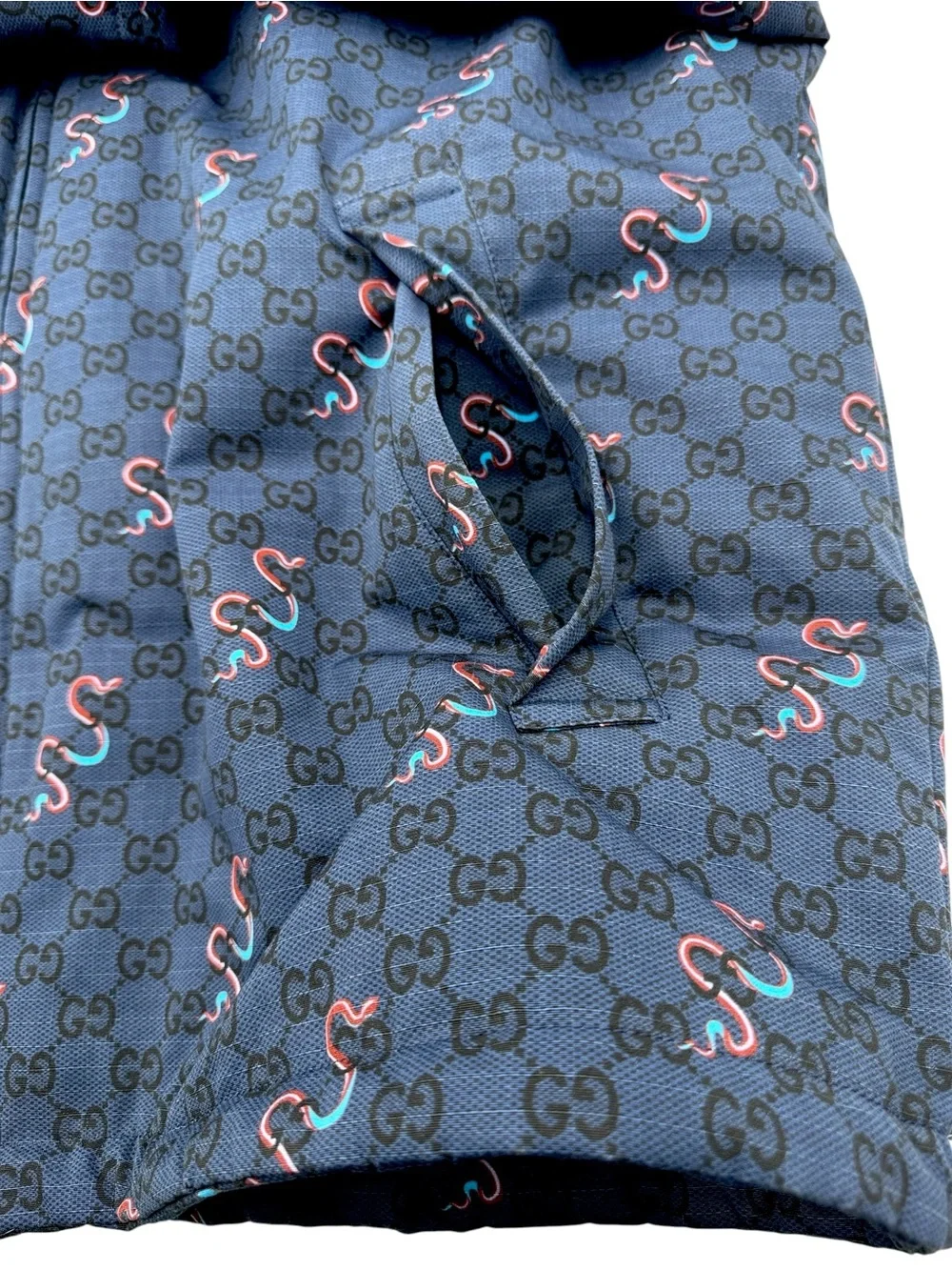 Gucci GG Sinuous Snake Print Hooded Blouson Jacket Size 52 IT